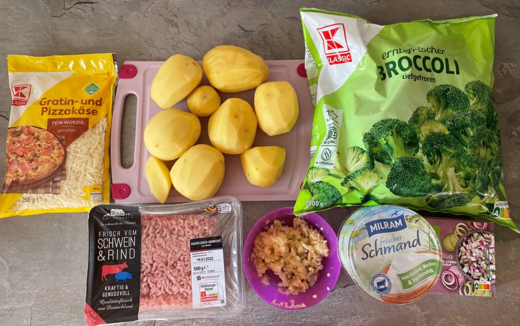 Rezept für einen Kartoffel-Hackfleisch-Auflauf mit Broccoli Rezept für einen Kartoffel-Hackfleisch-Auflauf mit Broccoli