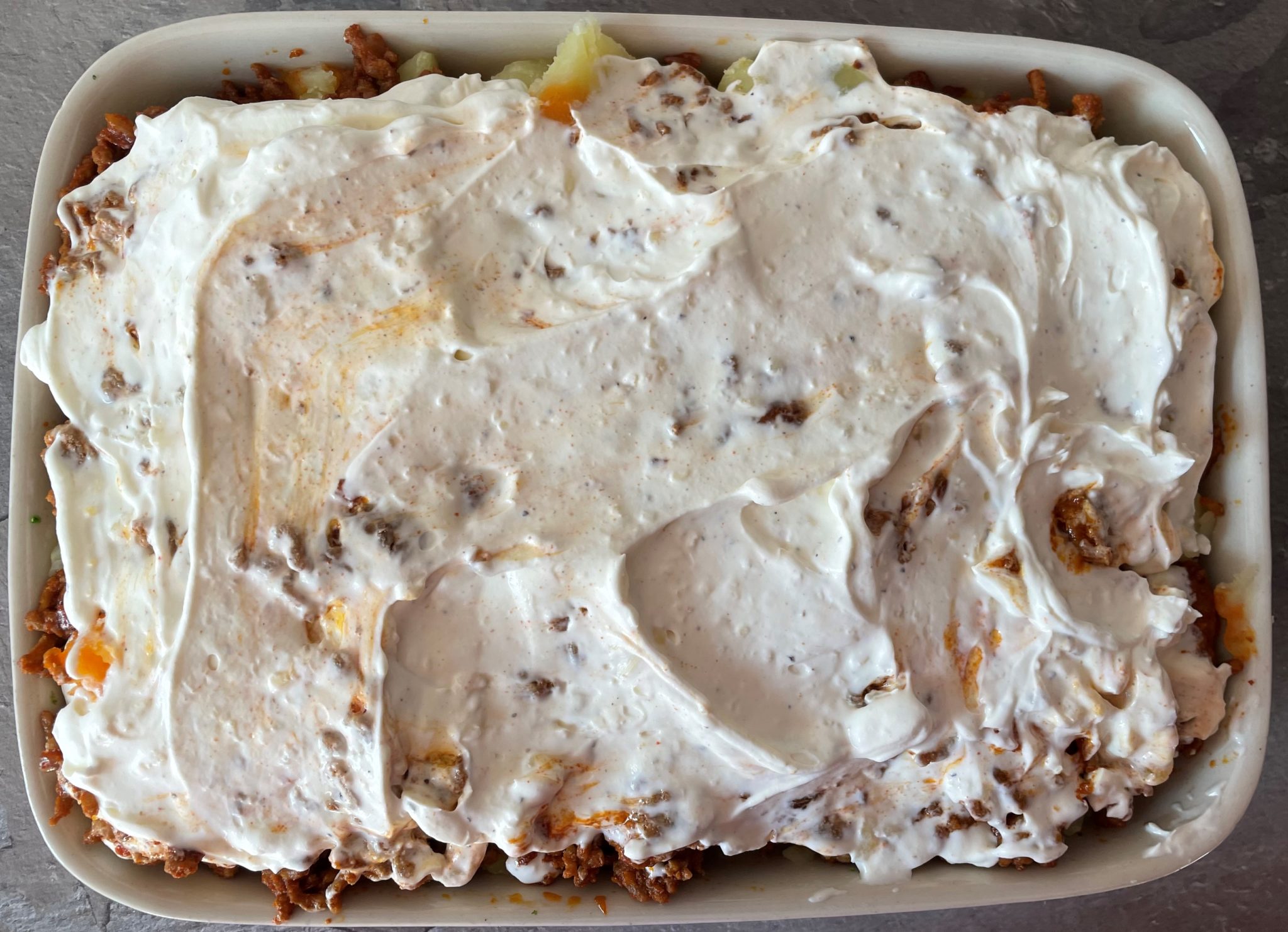 Rezept für einen Kartoffel-Hackfleisch-Auflauf mit Broccoli Rezept für einen Kartoffel-Hackfleisch-Auflauf mit Broccoli